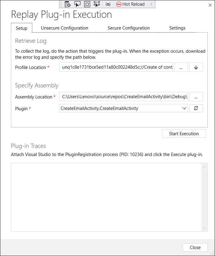 Debugging a Dynamics 365 CRM Plugin