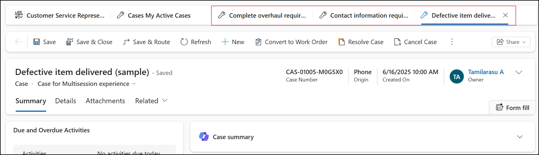 How to Open Multiple Workspace Tabs in Dynamics 365 Customer Service Using JavaScript?