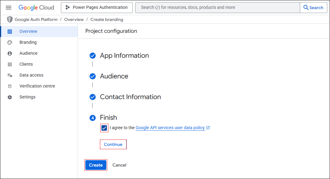 Google API Policy