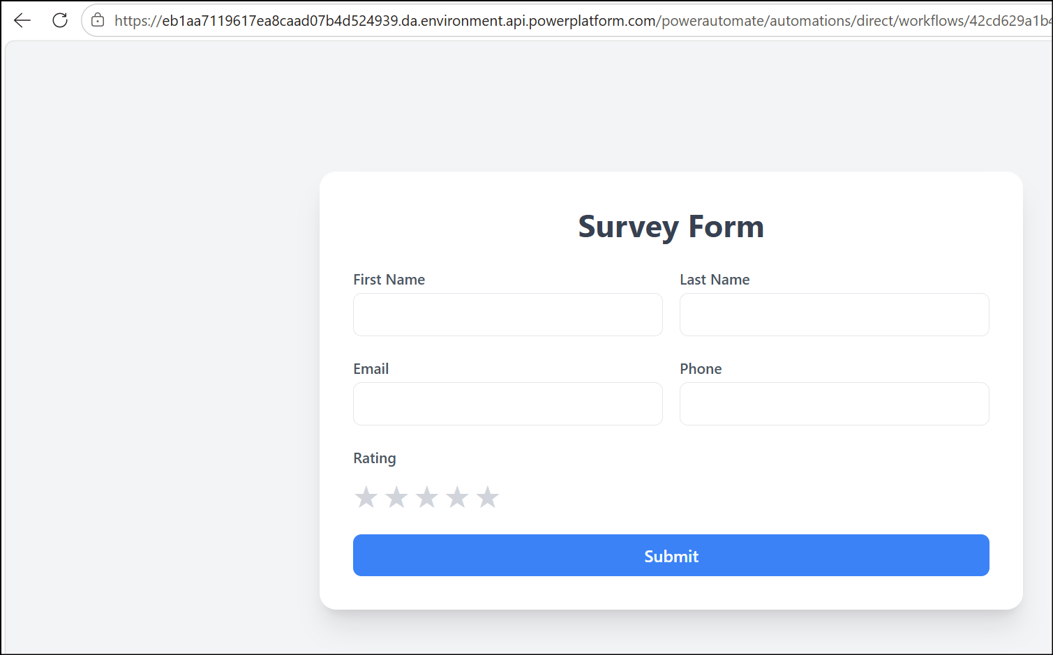 Design for the hosted web page